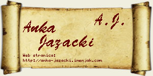 Anka Jazački vizit kartica